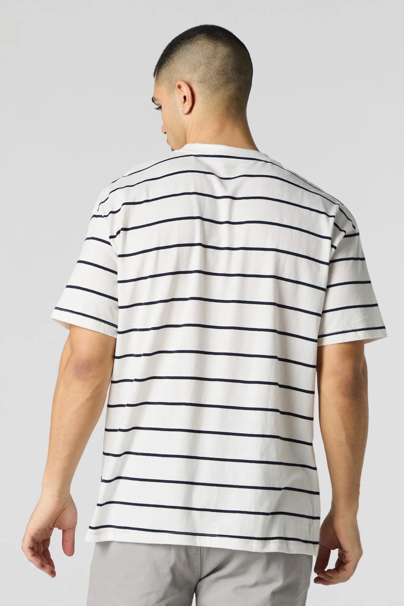 Striped Relaxed Crewneck T-Shirt