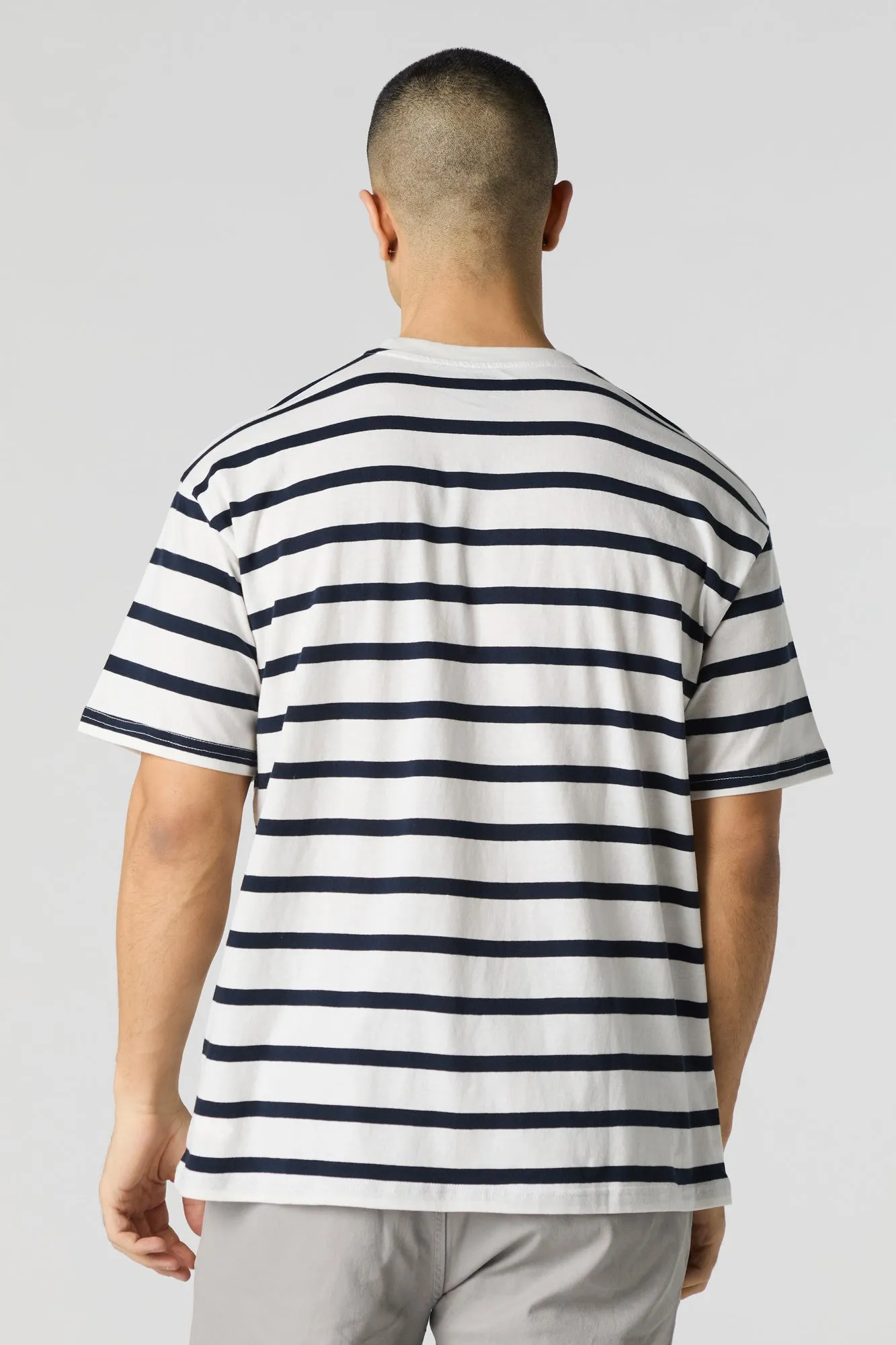 Striped Relaxed Crewneck T-Shirt