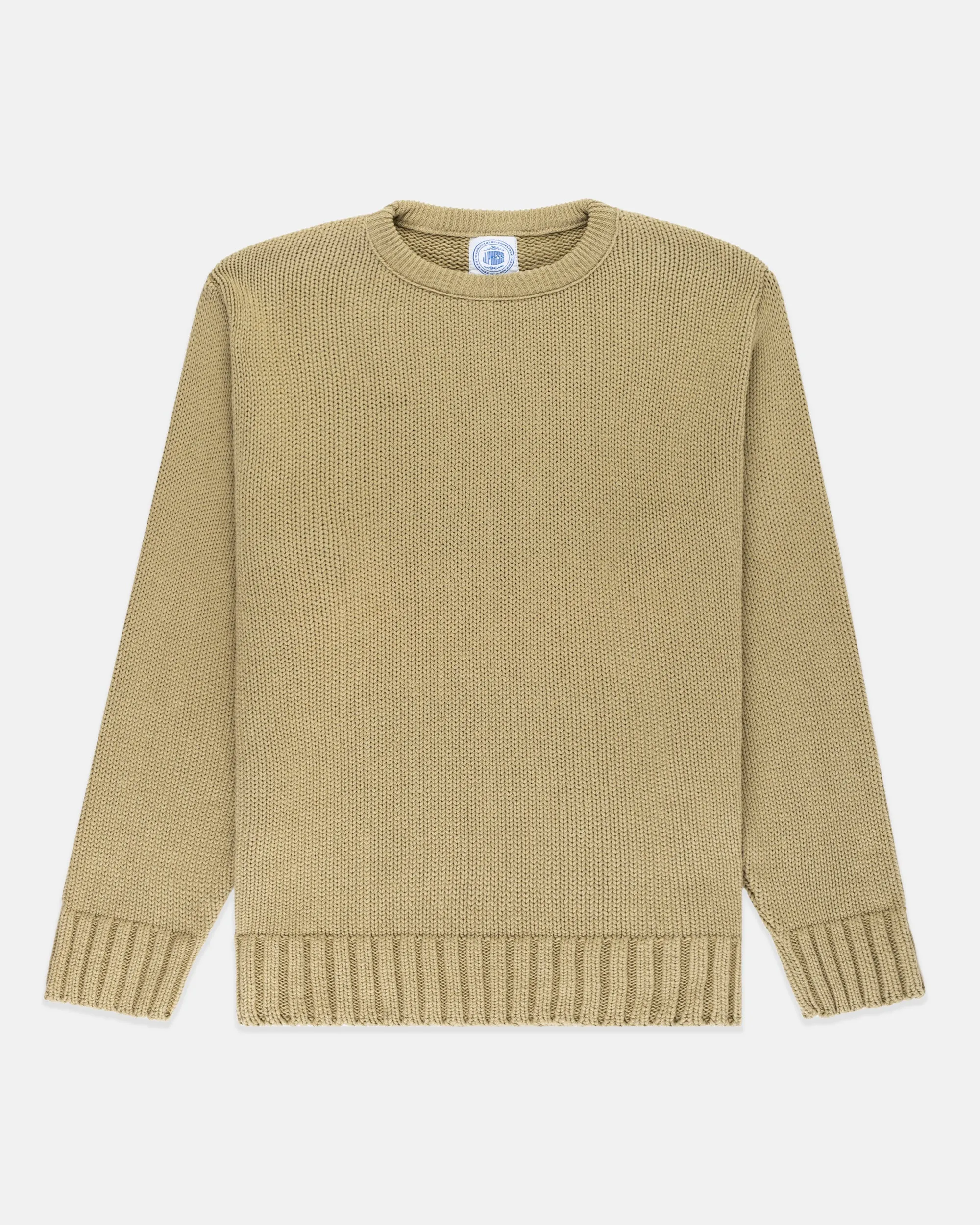TAN CHUNKY COTTON SWEATER