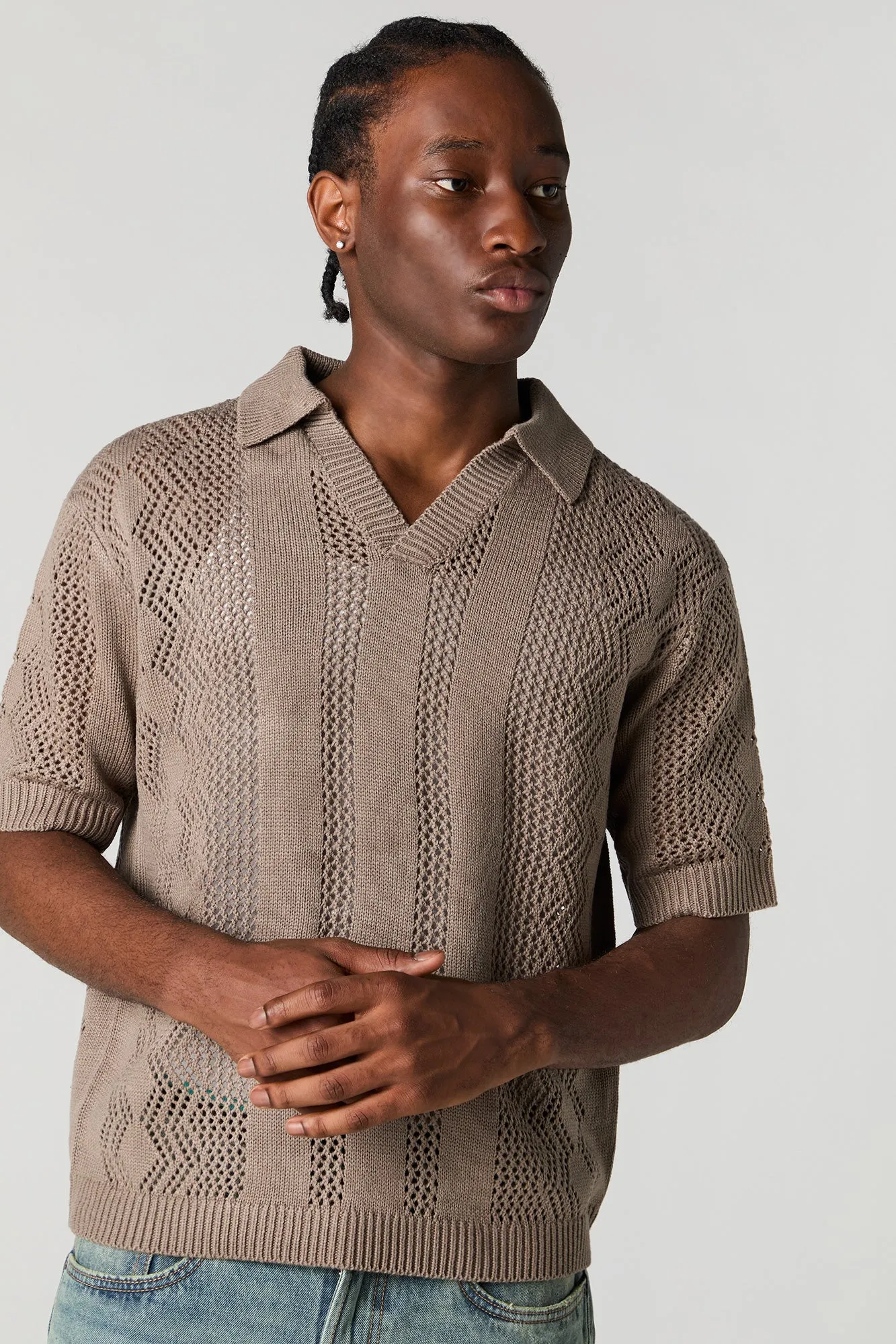 Textured Short Sleeve Top