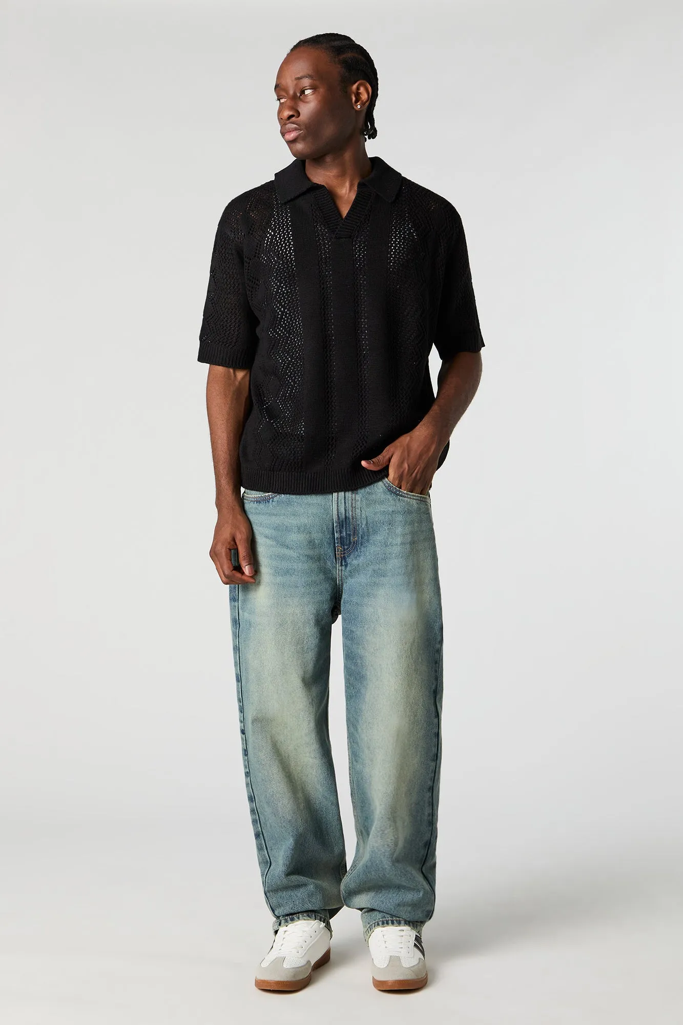 Textured Short Sleeve Top