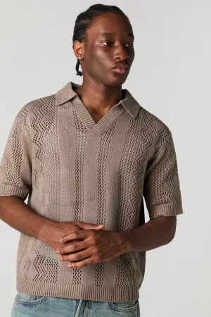 Textured Short Sleeve Top