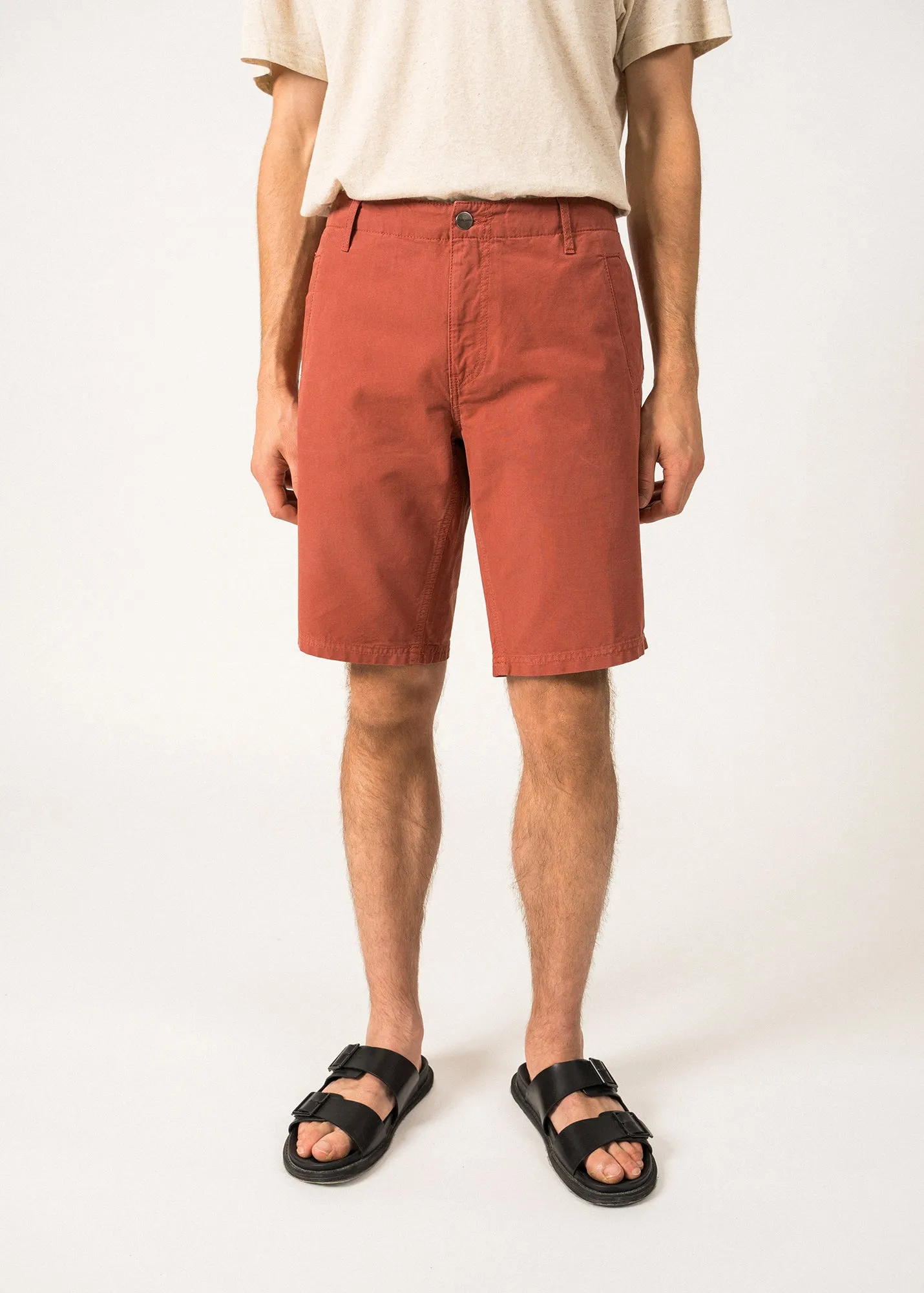 TITUS - Shorts with Double Front and Patch Back Pockets (TERRACOTTA)