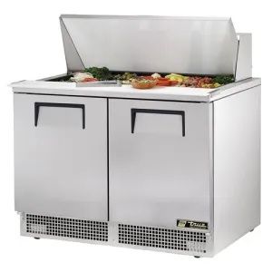 True TFP-48-18M Food Prep Table, Mega-Top, 2 Door, 18 Pans, 48-1/8" Wide