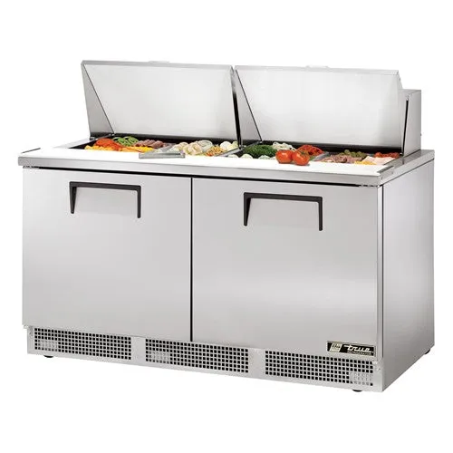 True TFP-64-24M Food Prep Table, Mega-Top, 2 Door, 24 Pans, 64-1/8" Wide