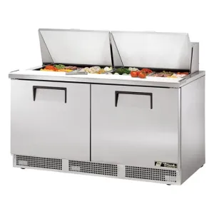 True TFP-64-24M Food Prep Table, Mega-Top, 2 Door, 24 Pans, 64-1/8" Wide