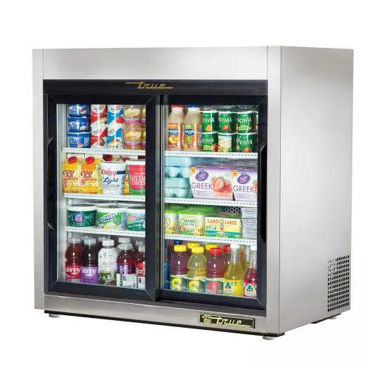 True TSD-09G-LD Countertop Reach-In Glass Slide Door Refrigerated Merchandiser