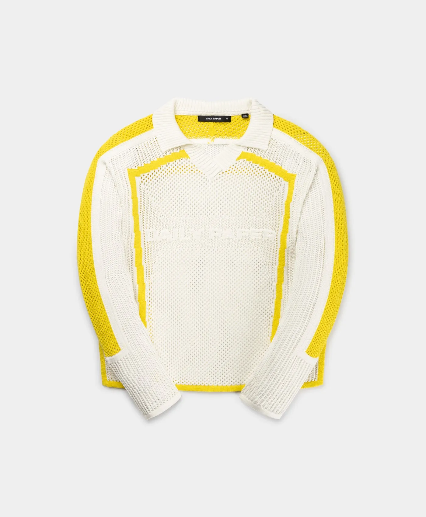 White Football Knit Sweater