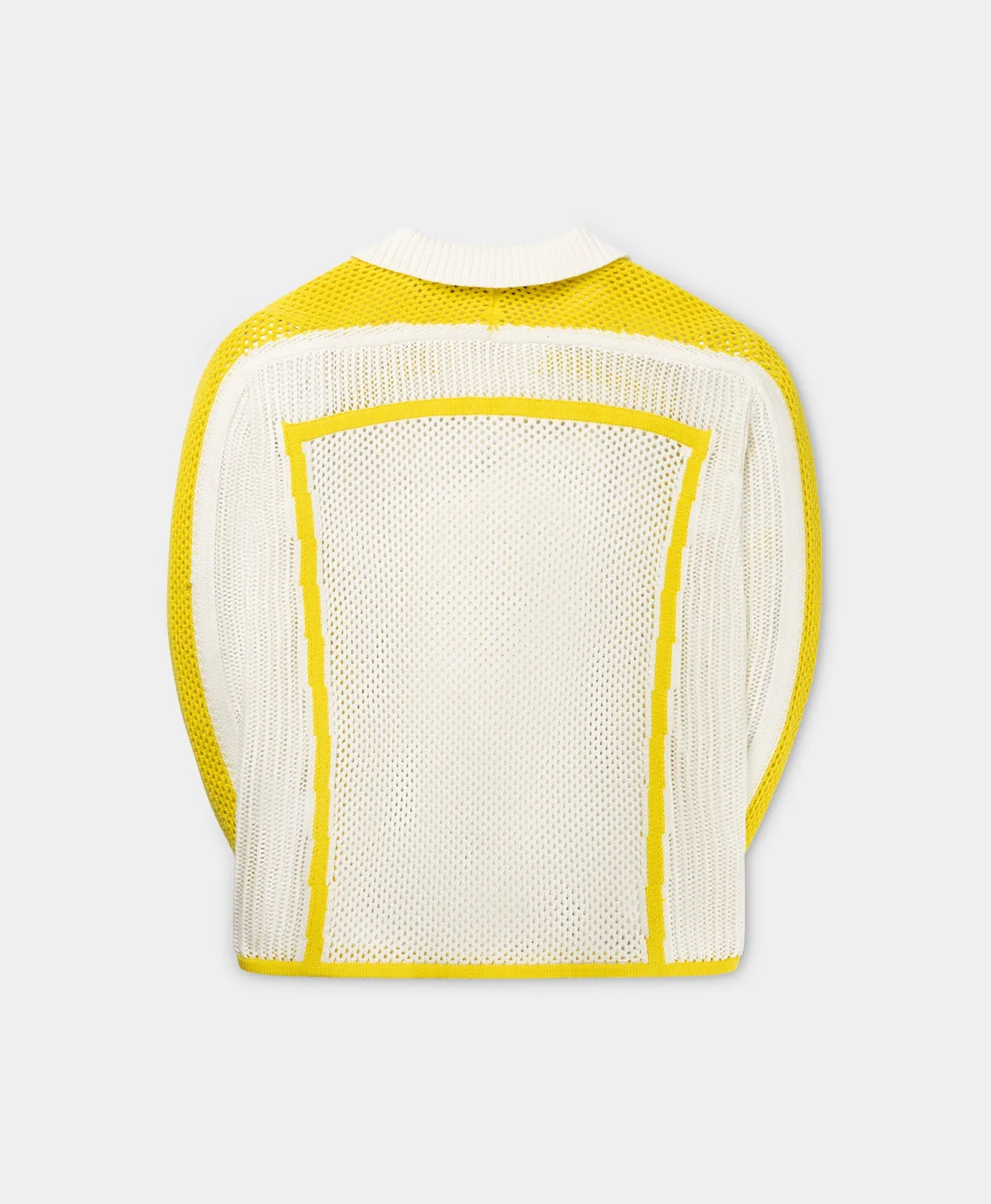White Football Knit Sweater