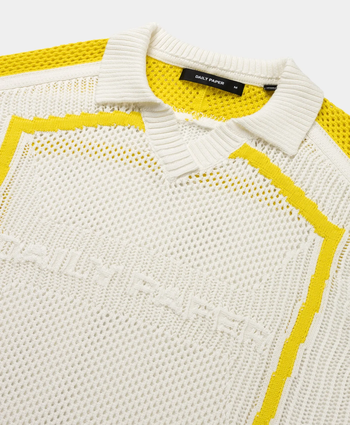 White Football Knit Sweater