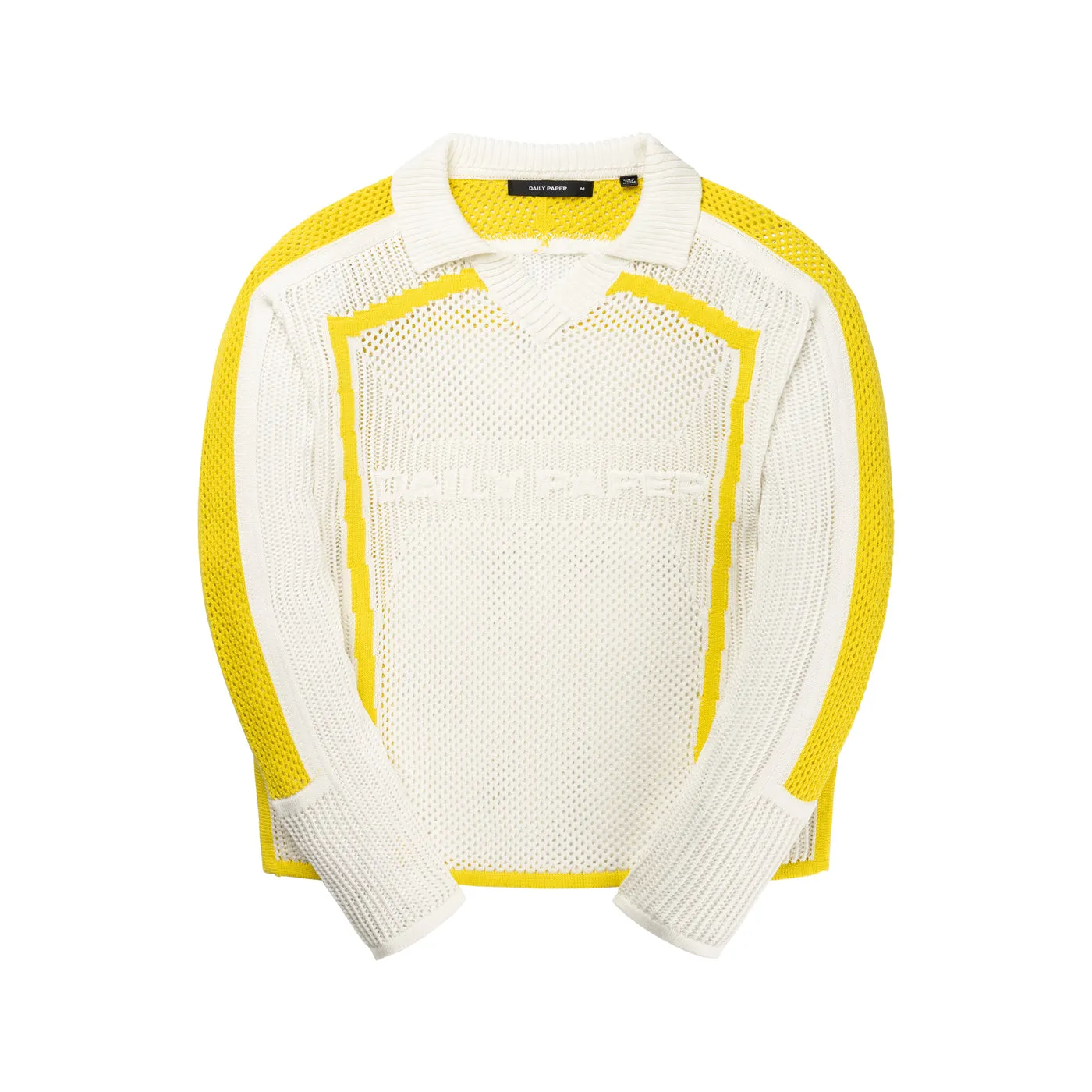 White Football Knit Sweater