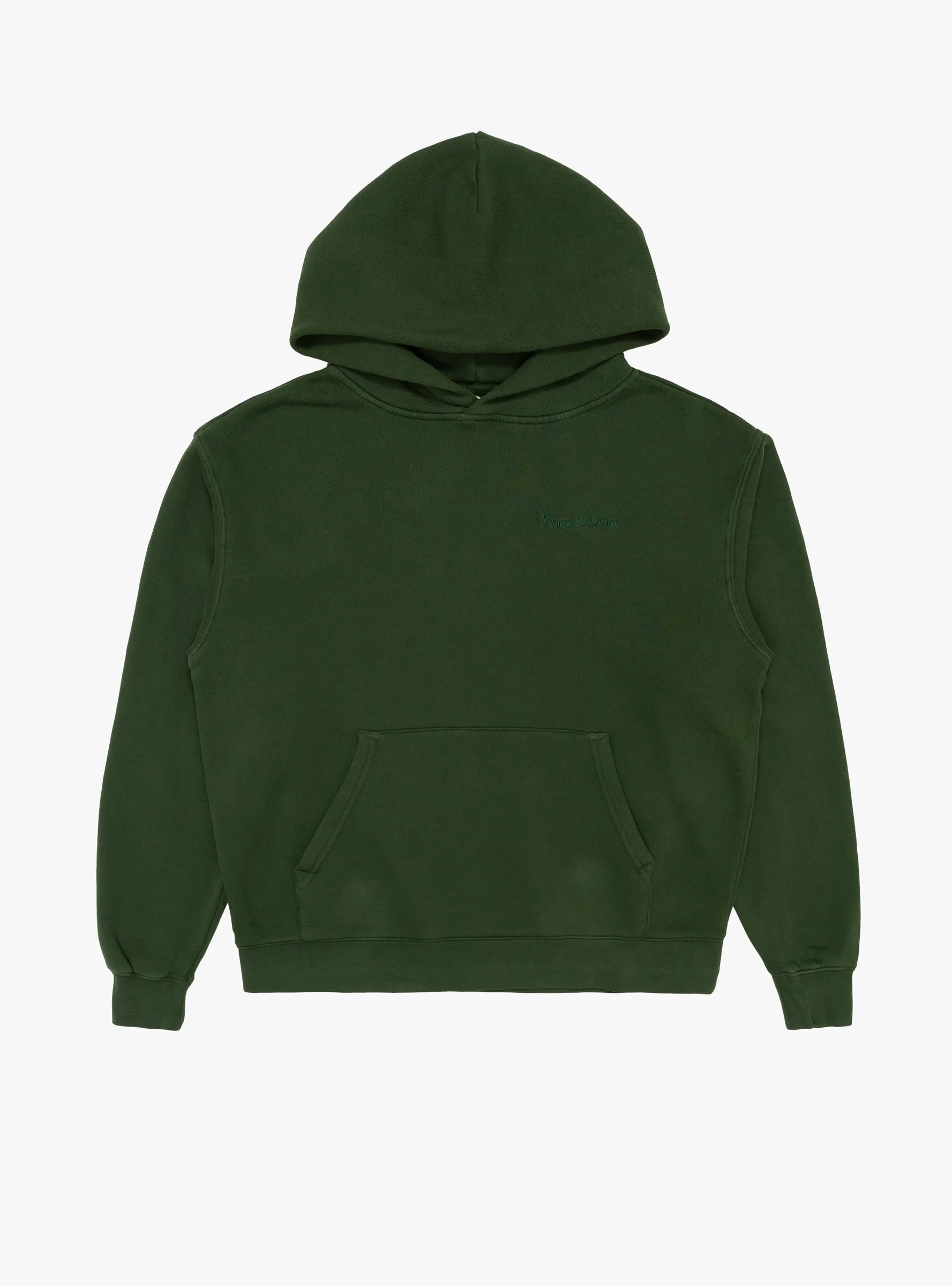 Wordmark Pigment Dyed Hoodie Forest
