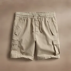 Woven Cotton Terry Cargo Short - Overcast Pigment