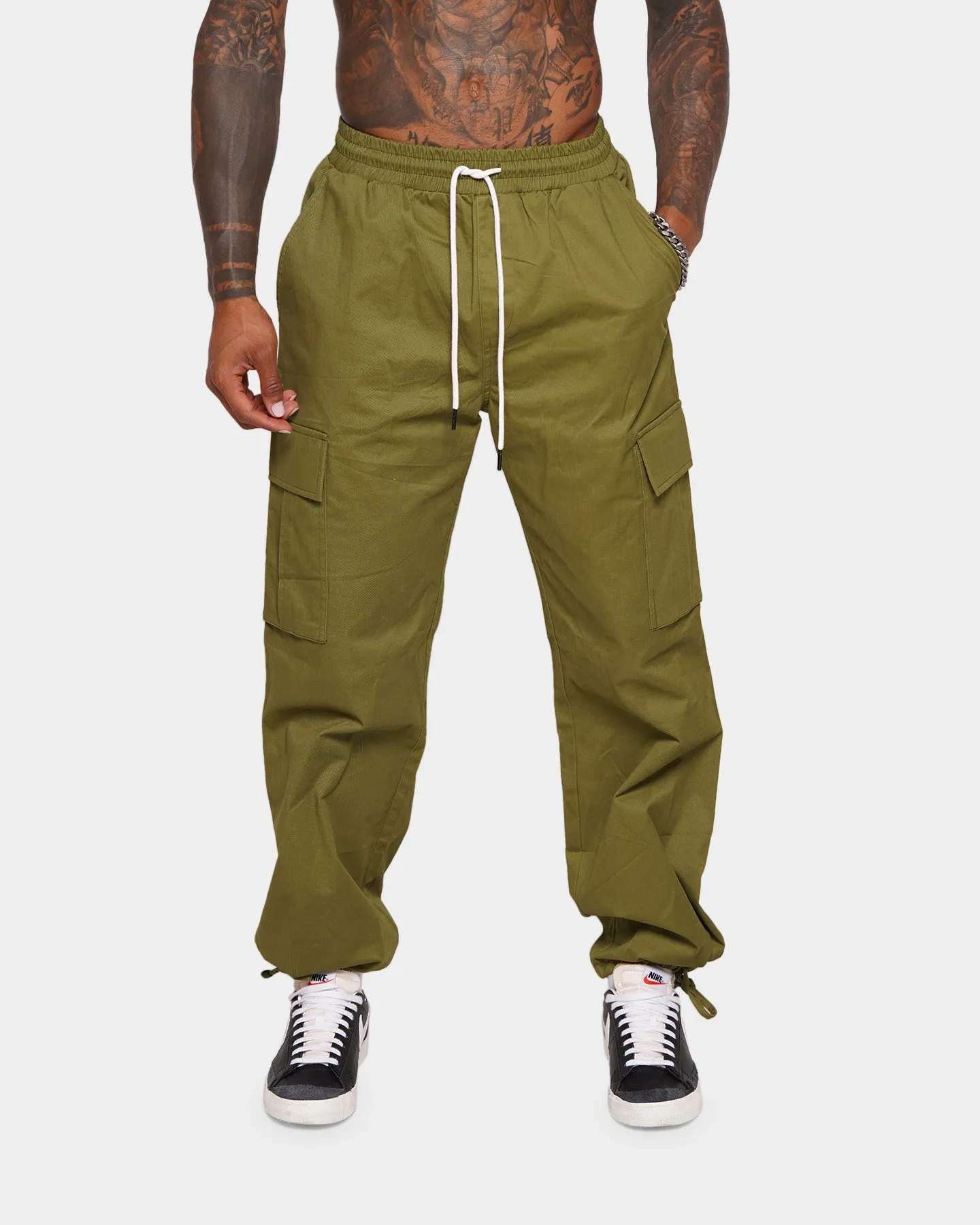 XXIII Kannen Wide Leg Cargo Pants Khaki